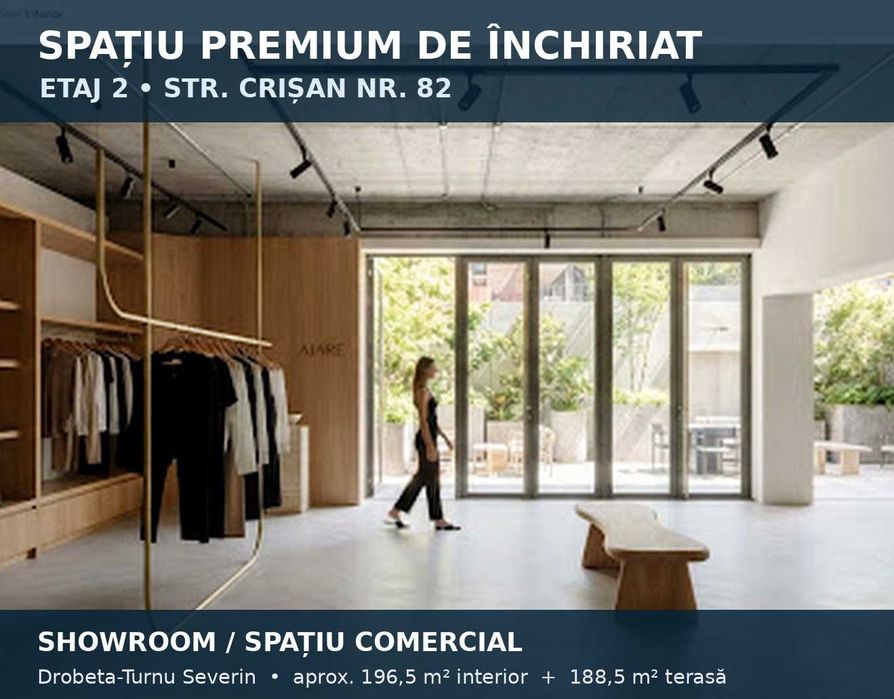 SPAȚIU PREMIUM DE ÎNCHIRIAT – ETAJ 2 Zona Crihala, Drobeta-Turnu Severin