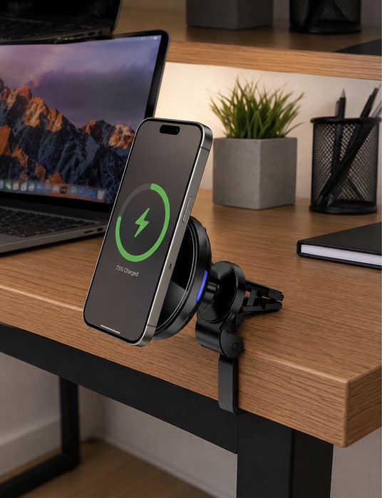 Беспроводная зарядка magnetic wireless автодержатель BTS bor