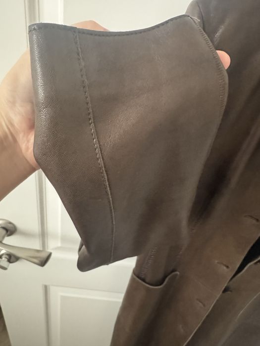 Итальянский кожаный плащ