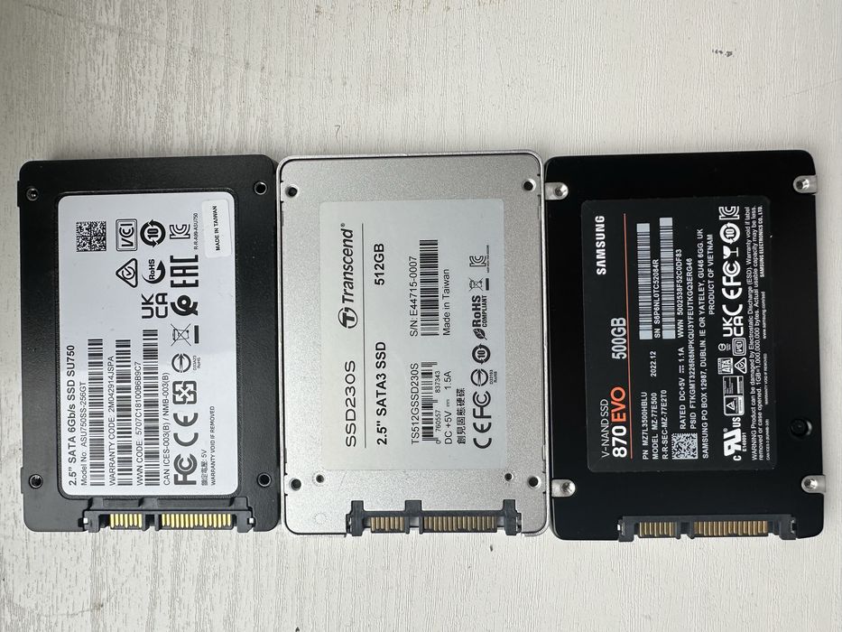 SSD в наличии. Samsung/Trancend/ADATA