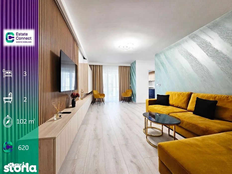 Apartament premium 3 camere de inchiriat - ADORA PARK