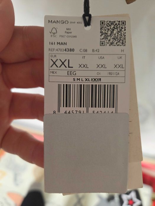 Mango ново велурено мъжко яке XXL