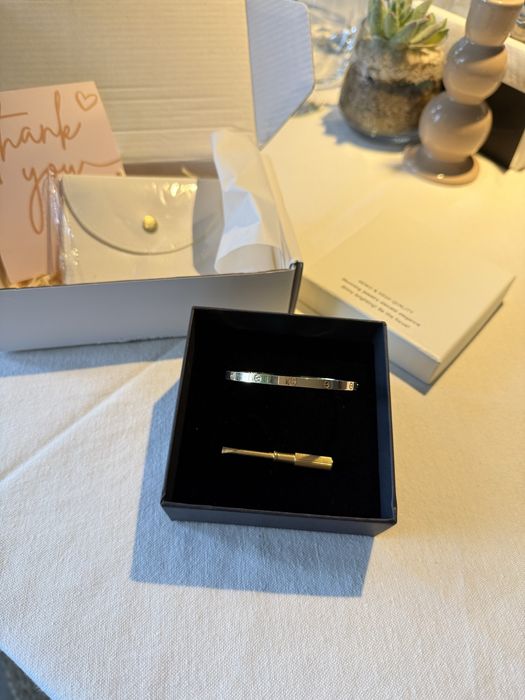 Луксозна гривна Love Bracelt Small  – 925 сребро с 18К златно покритие | Cartier Inspired