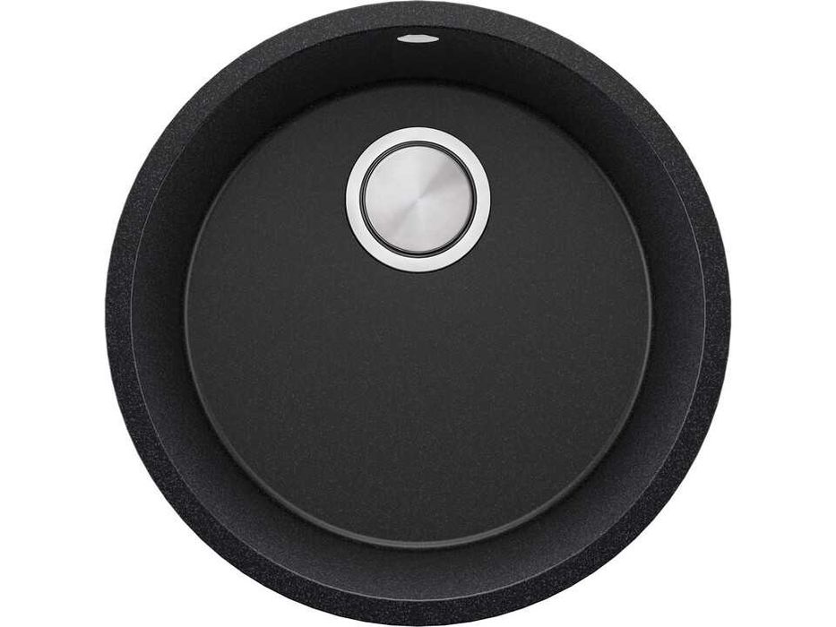 Графит кръгла кухненска мивка за вграждане под плот Валета 50 460x460