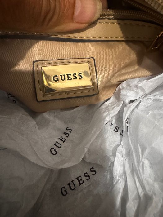 Guess small Tote bag естествена кожа