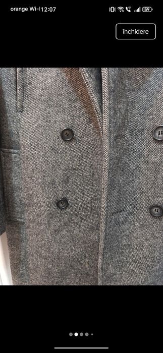 Palton lână bărbătesc Topman