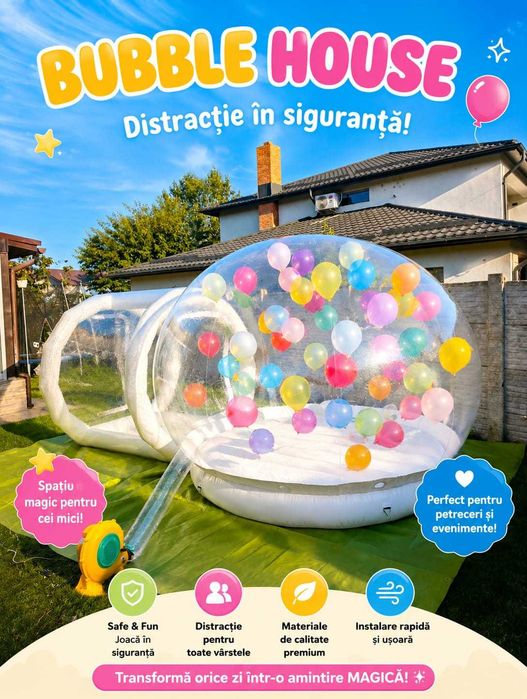 Închiriez Tobogan Gonflabil și Bubble House