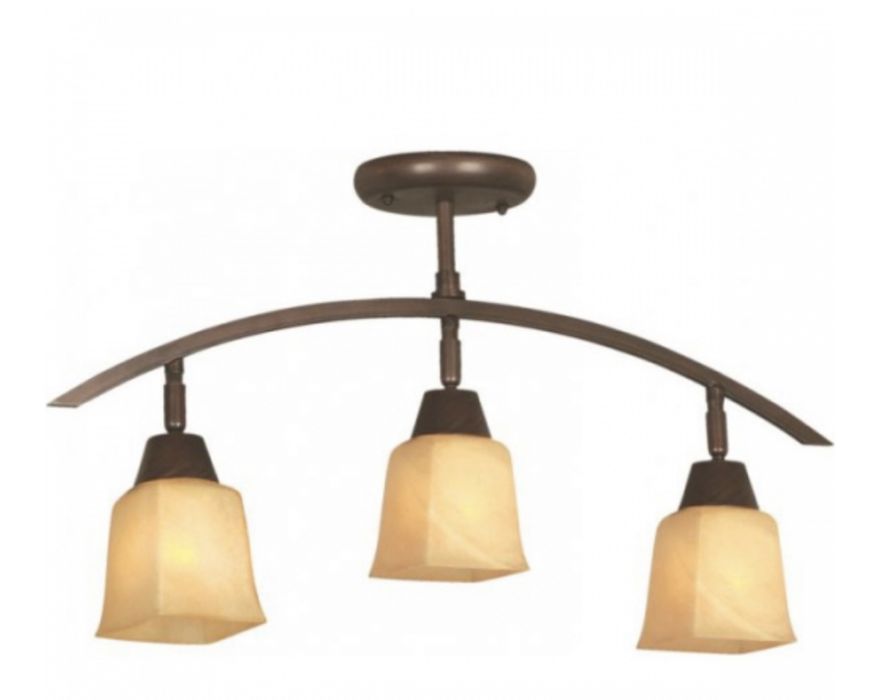 Lustră fixa living 3xE27, maro-bej