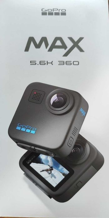Екшън камера GoPro Max 360 - 2025, 5.6K, 16.6MPx, Wi-Fi, черна