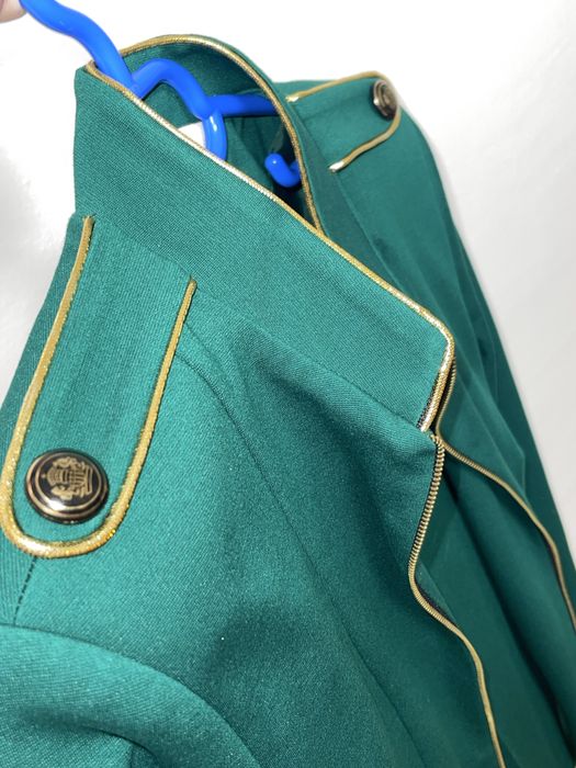 Costum damă verde, sacou 36 + pantaloni 38