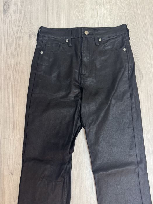 Blugi Straight imitatie de piele H&M