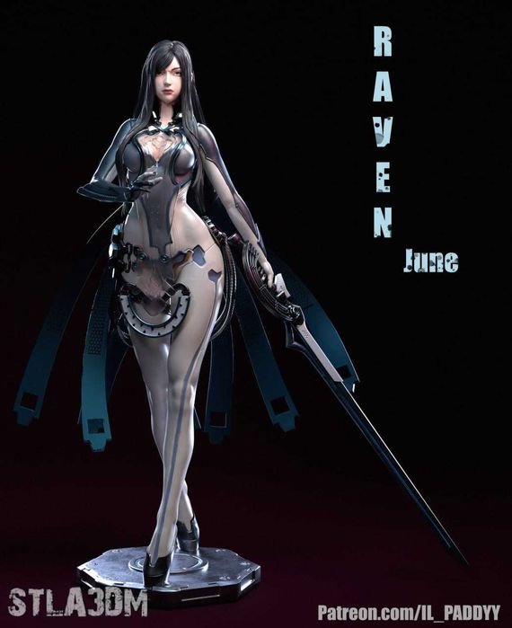Raven (Stellar Blade) — | Смоляная печать без покраски | Под покраску