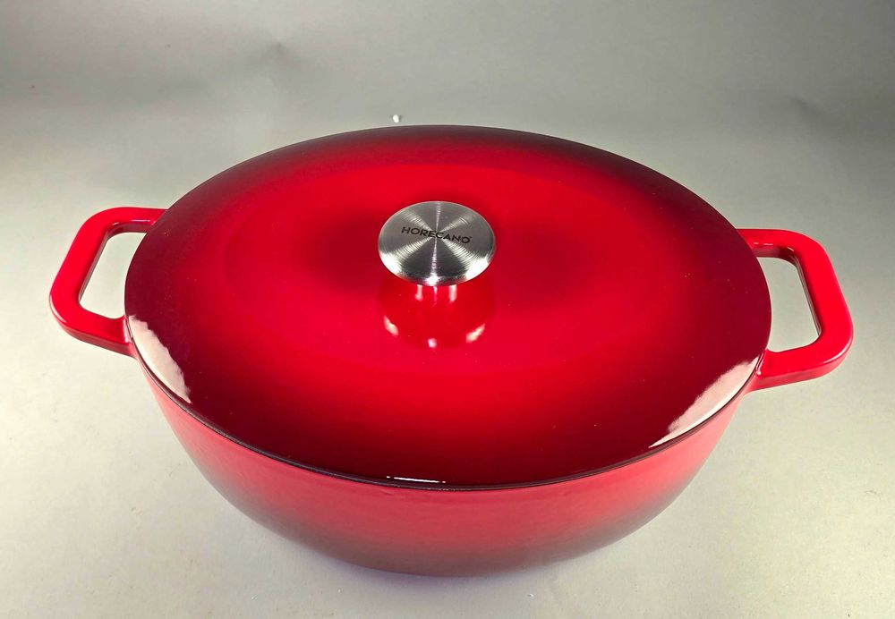 Чугунен Гювеч овал с емайлирано покритие