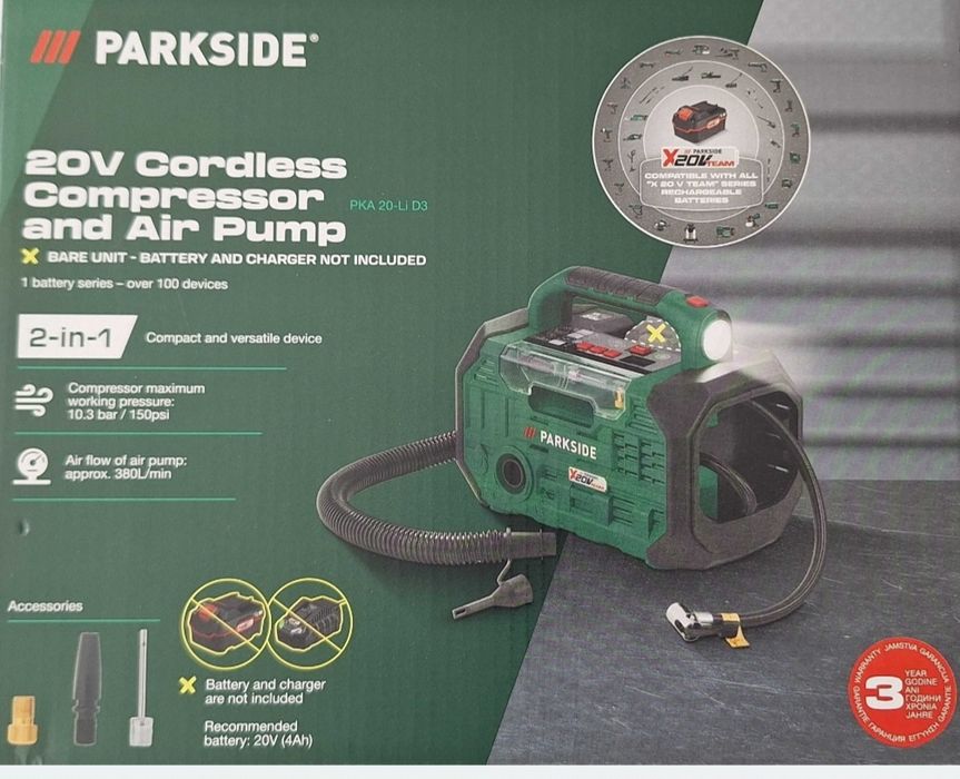 Compresor Parkside 20V