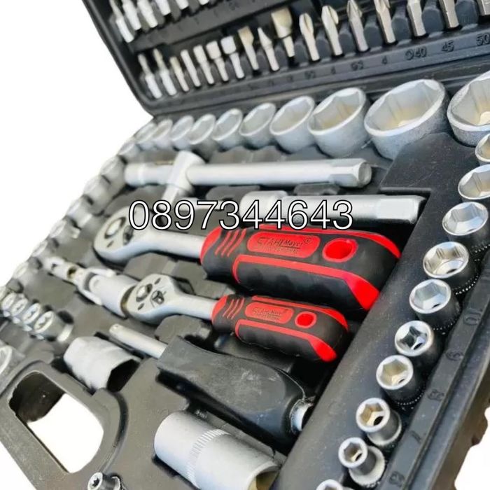 Гедоре 108ч комплект+екстрактори за скъсани болтове 6ч Stahlmayer