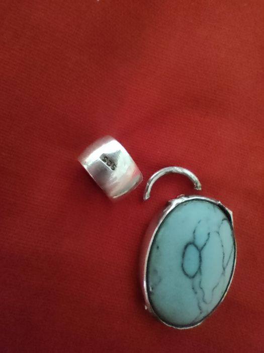 Серебро. Бирюза. Кулон. Браслет.