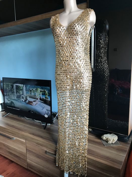 Rochie de seara aurie marimea M