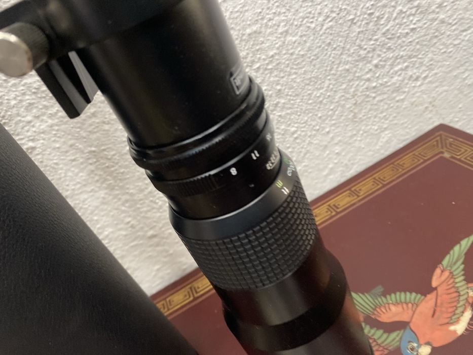 Винтидж телеобектив 500mm Япония 1980те с калъф обектив фотоапарат