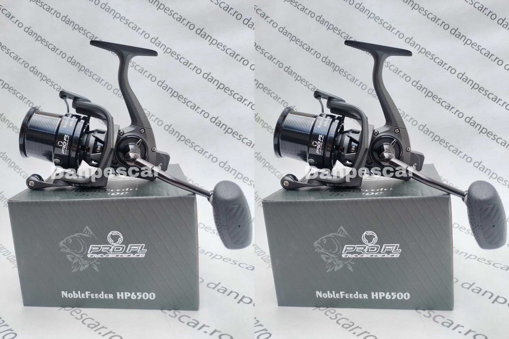 SET 2 Mulinete Feeder si Crap PRO FL NOBLE HP6500 cu tambur Long Cast