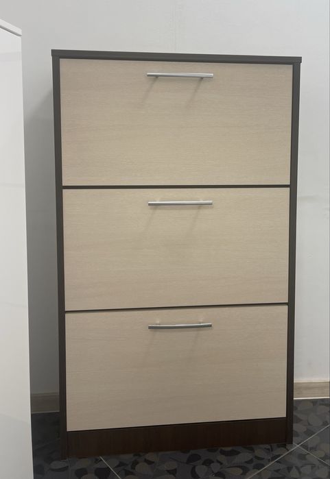 Шкаф за обувки венге /бял дъб