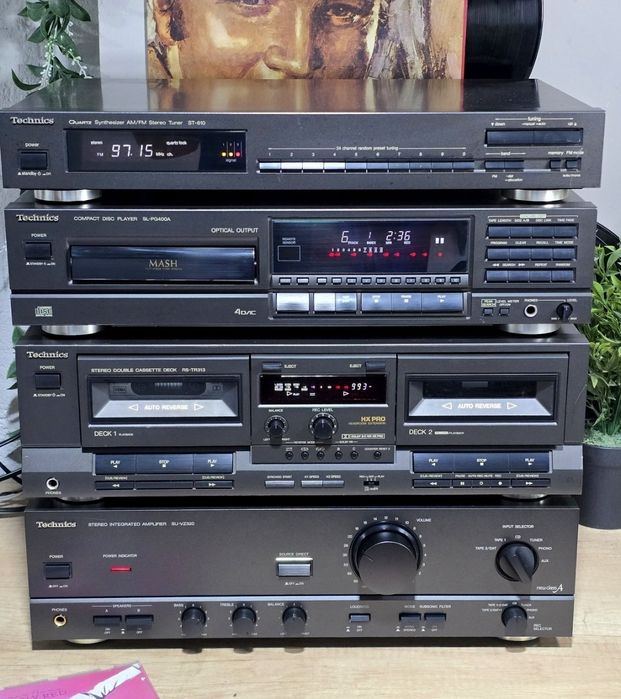Linie audio TECHNICS,  amplificator, deck,tuner,cd-player, pick-up DD