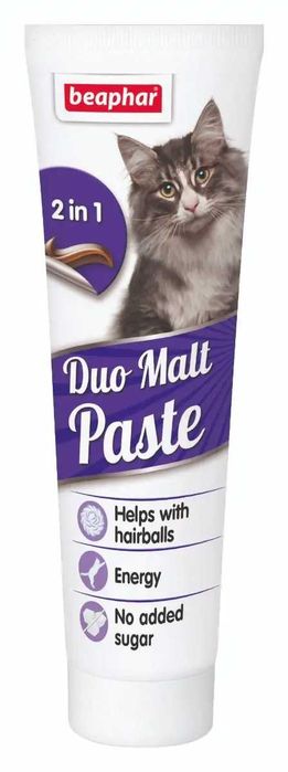 Beaphar Duo Malt paste - против образуване на топки косми в стомаха