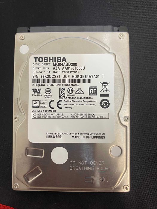 Toshiba 2TB 2.5" HDD
