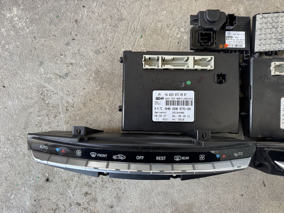 Управление, модул и реостат(таралеж) на парно за Mercedes S класа W221