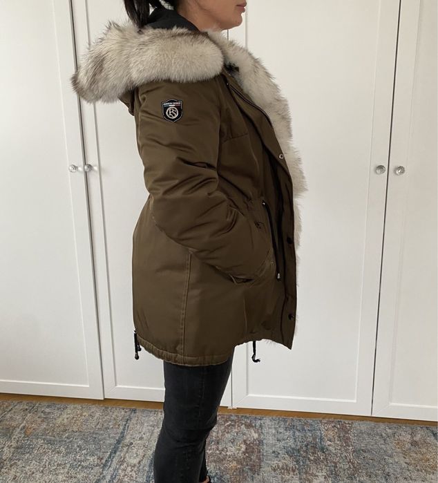 Парка с естествен косъм от лисица