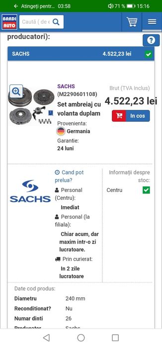 Volanta si  kit complect mercedes sprinter ambreiaj volanta disc si r