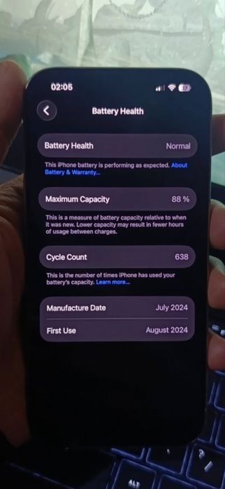 iPhone 15 pro holati ideal
