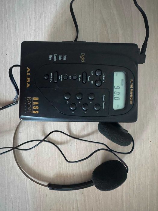 Walkman Vintage ALBA CP95 Funcțional — Radio FM/AM, Casetofon, Cutie, Căști, Manual