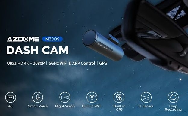 Azdome M300s 4K + задняя камера, GPS, WI-FI