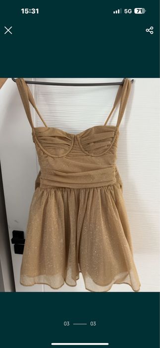 Babyboo златиста рокля