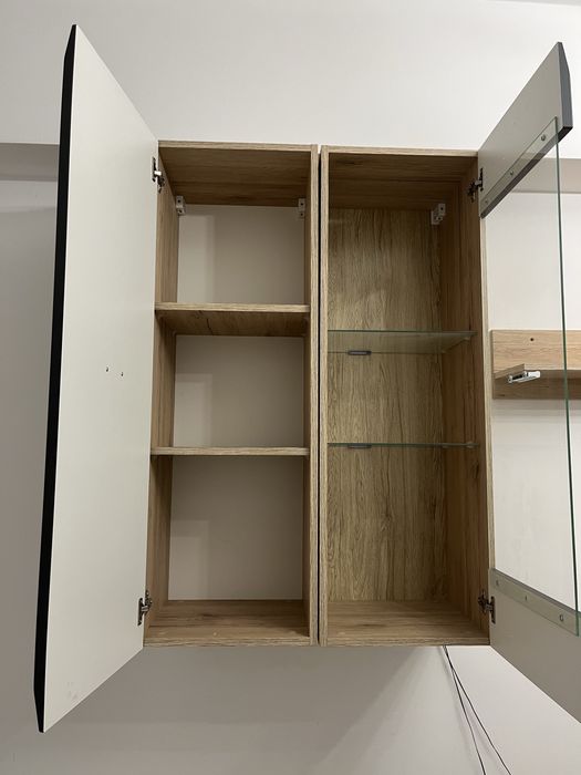 Set mobilier modular/comoda perete living / tv cu usi, sertare, leduri