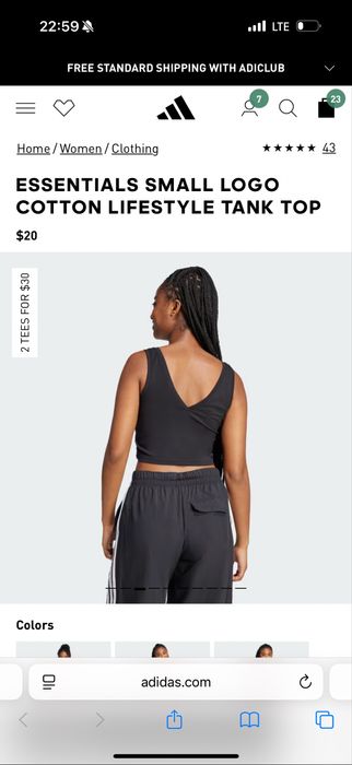 Лосины, лонгслив, топ от Adidas