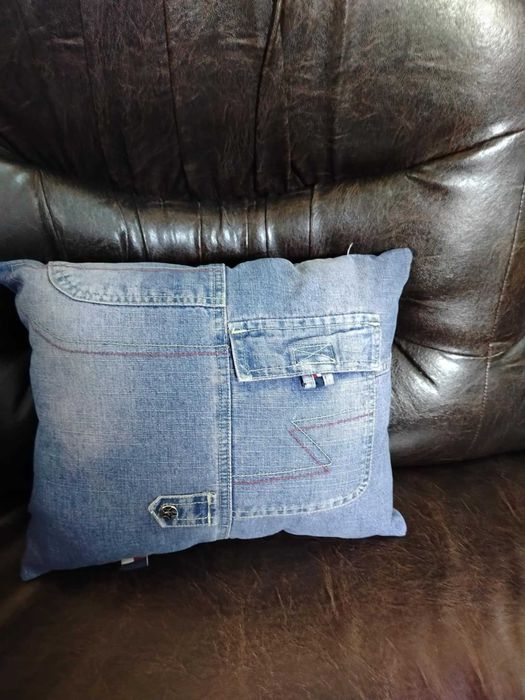 Нови!Дънкови декоративни възглавнички с цип за вашия диван