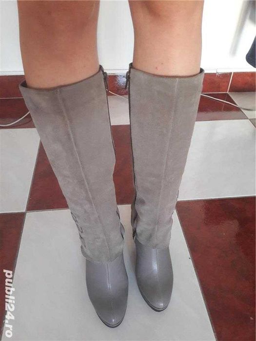 cizme dama elegante gri