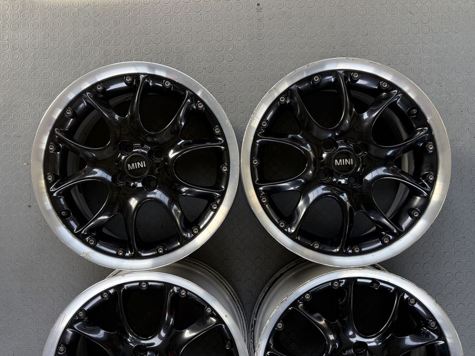 4бр. ОТЛИЧНИ ДВУКОМПОНЕНТНИ 17” ДЖАНТИ *RONAL R98* 4х100 за -MINI/MG/други- 7Jx17H2, ET48