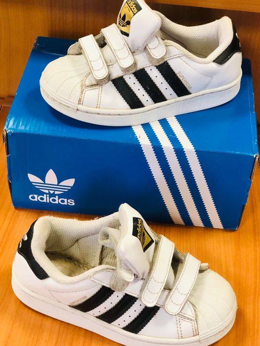 Adidasi Superstar-marimea 28-29,inter18,5cm,piele,ca Geox,Salomon