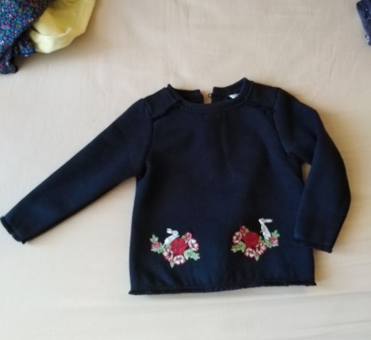 Свитшот на девочку и джинсы 6-18м