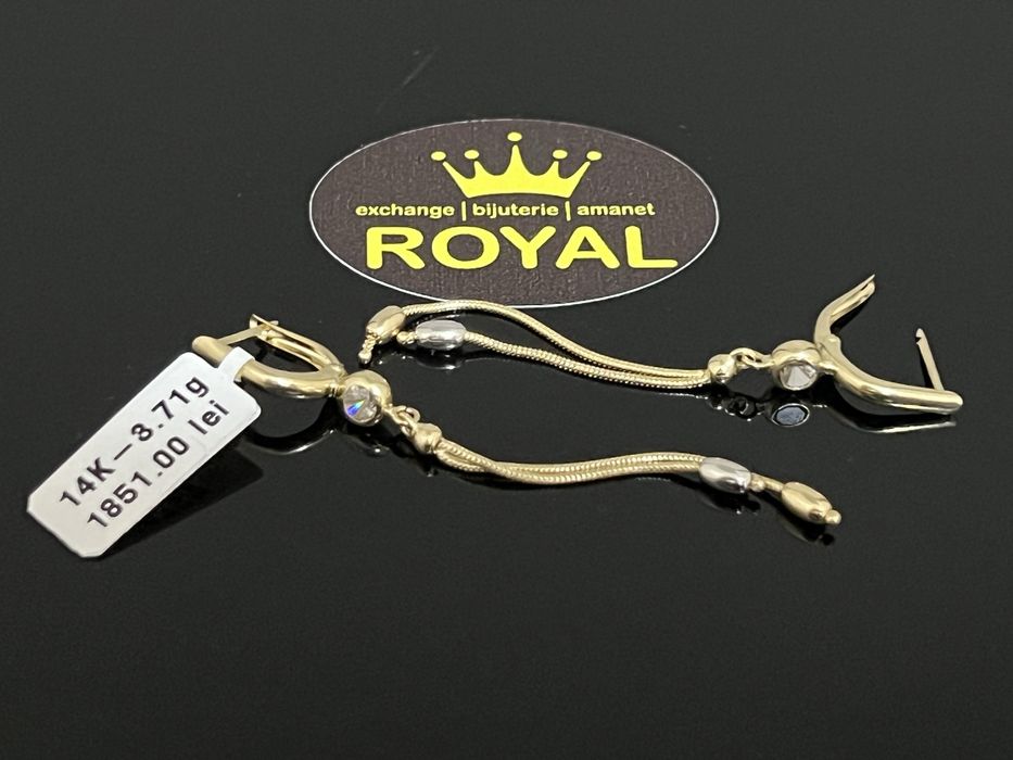 Bijuteria Royal CB : Cercei lungi 14K 3,71 grame