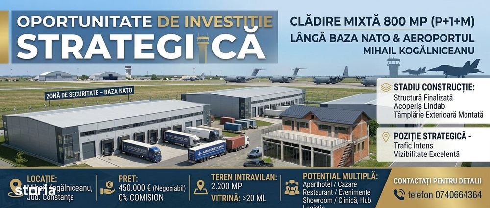 Oportunitate De Investiție Strategică – Clădire 800 Mp Lângă Aeroport
