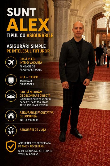 Asigurări VIAȚĂ / LOCUINȚĂ / TRAVEL / RCA / CASCO consultanță și emitere polițe rapide