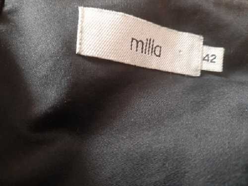 Fusta Milla  tercot satinat negru marimea 42