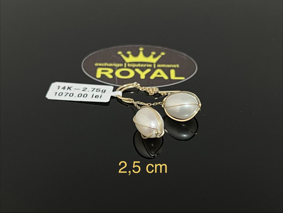 Bijuteria Royal CB : Cercei dama aur 14K  2,75 grame