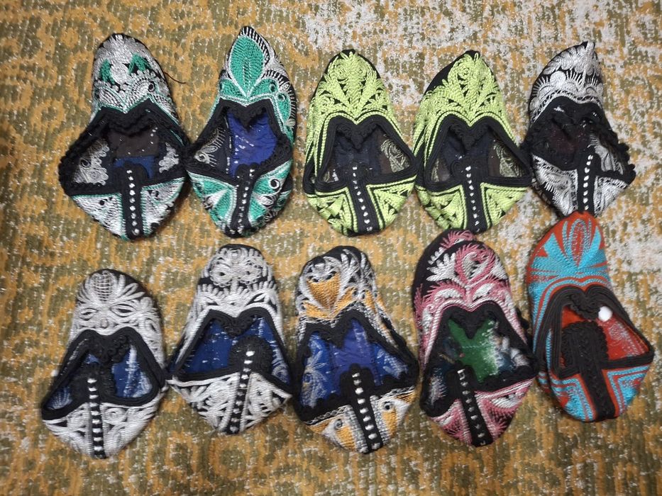 Родопски мъжки и дамски терлици, плетени чорапи