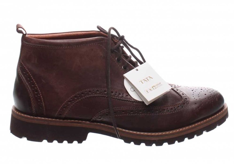 Ghete lace up 45 brogue premium Tataly Italy piele naturala