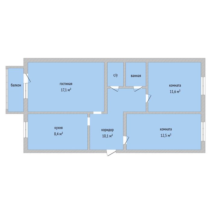 Продажа 3-комнатной квартиры