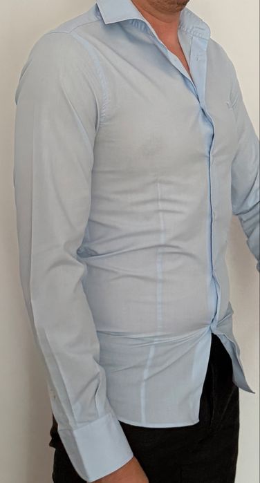 Cămașă CLASS Roberto Cavalli Made in Italy, bleu, mărimea S